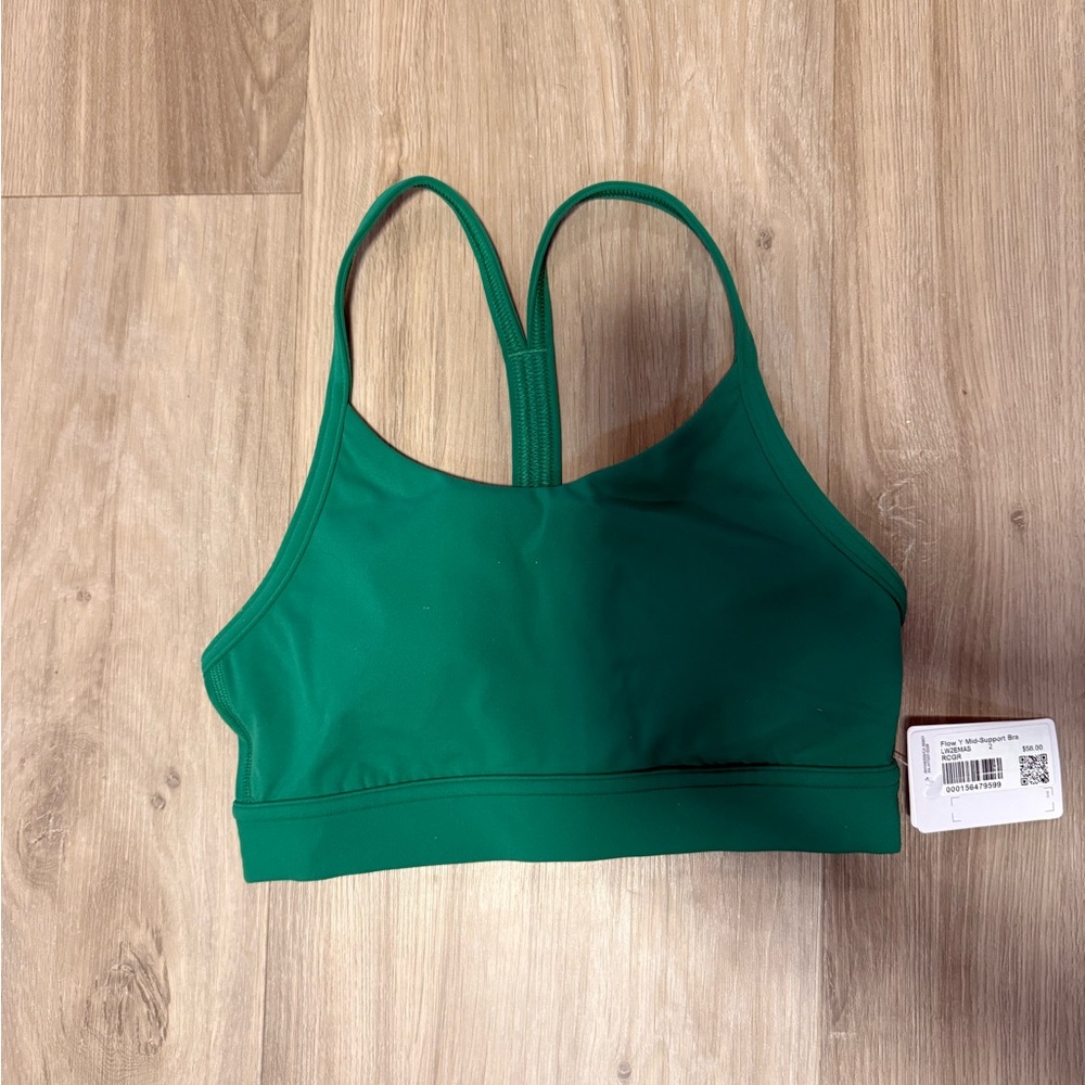 lululemon athletica Raceway Green Sports Bra
